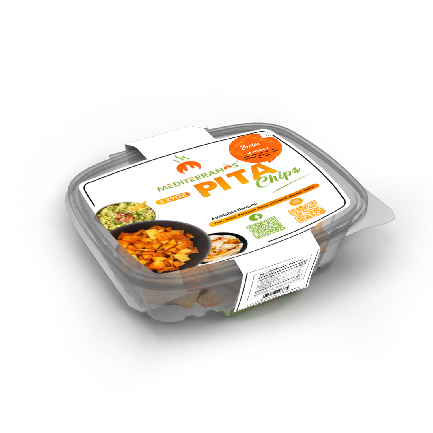 Zaatar Flavored Pita Chips - Mediterranean Spice Infusion